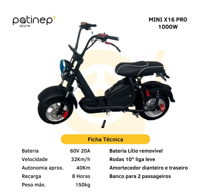Autopropelido Scooter Mini X16 Pro